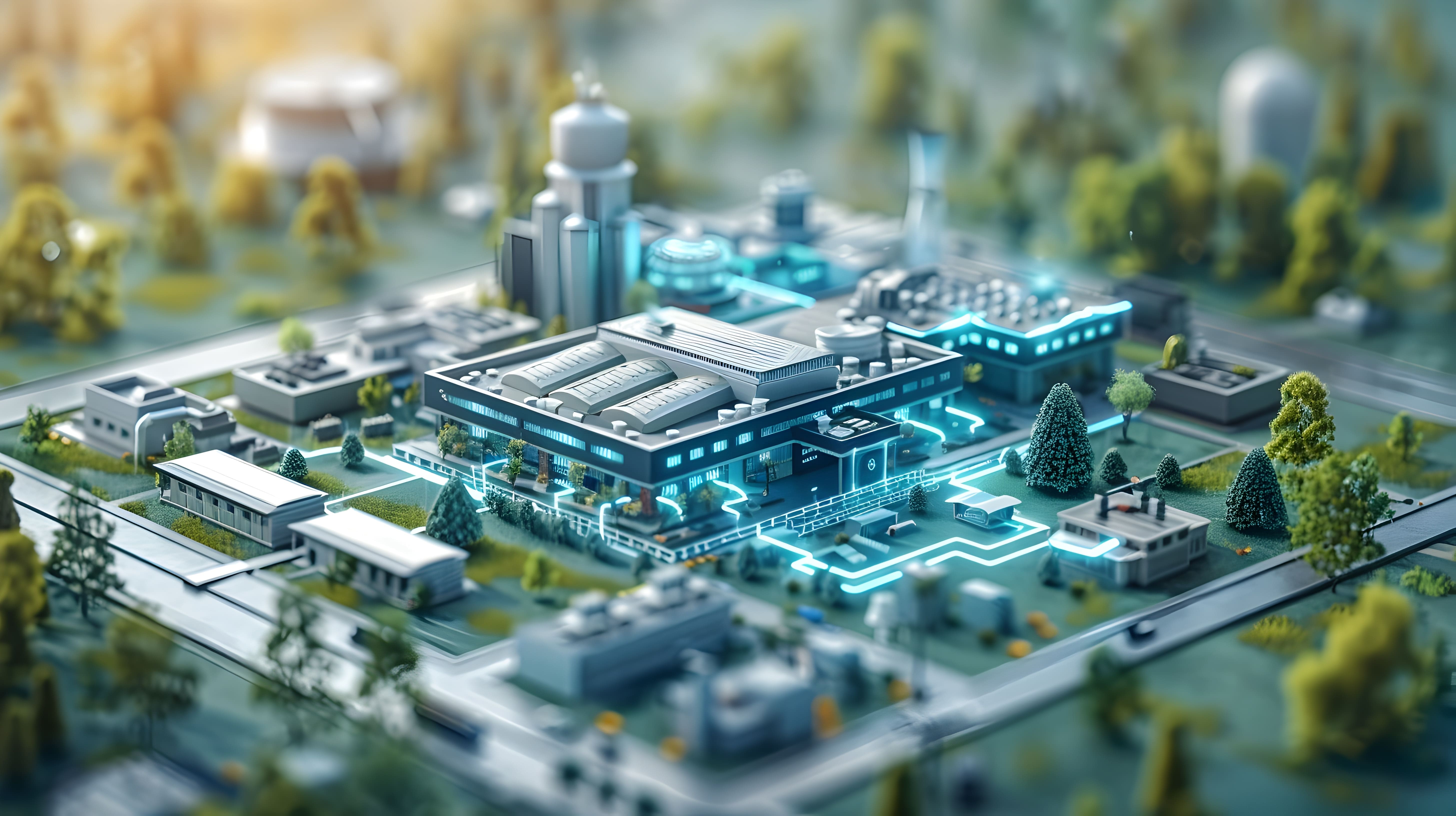 Stabilimento industriale con infrastrutture energetiche