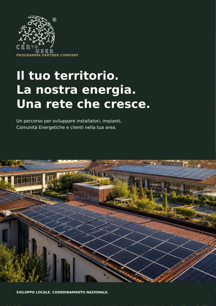 Copertina della brochure Programma Partner Company CER TO USER